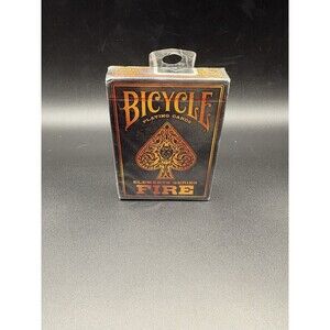 NEW Bicycle Playing Cards Elements Series Fire Deck Black Brand FACTORY SEALED